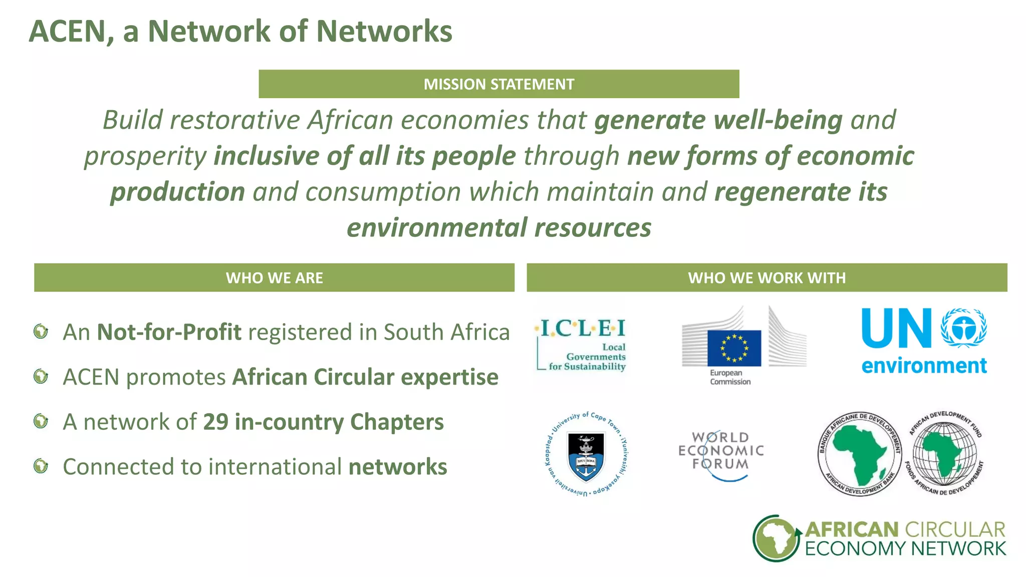 African Circular Economy Network | PDF | Africa Travel | Travel Locations