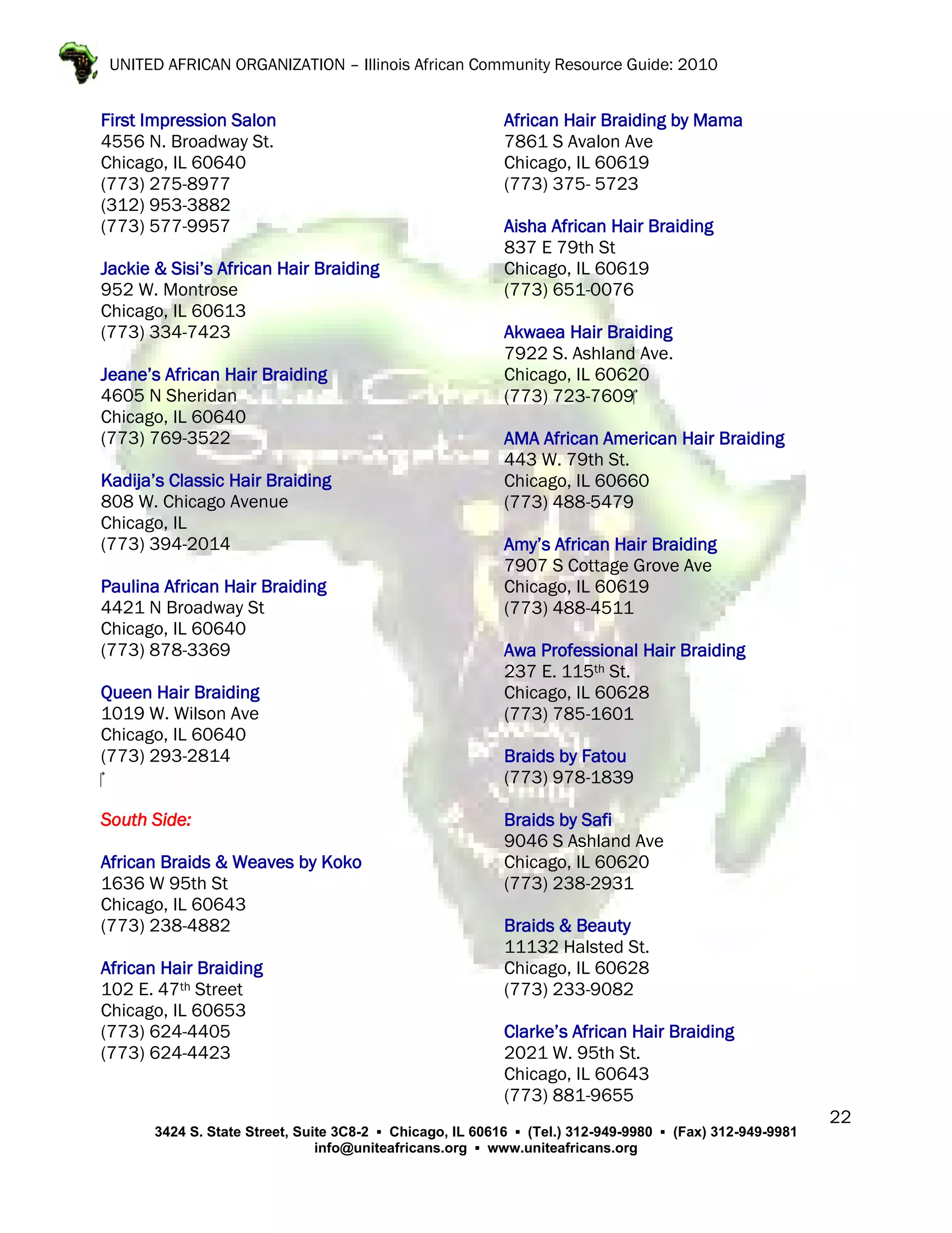 African Community Resource Guide