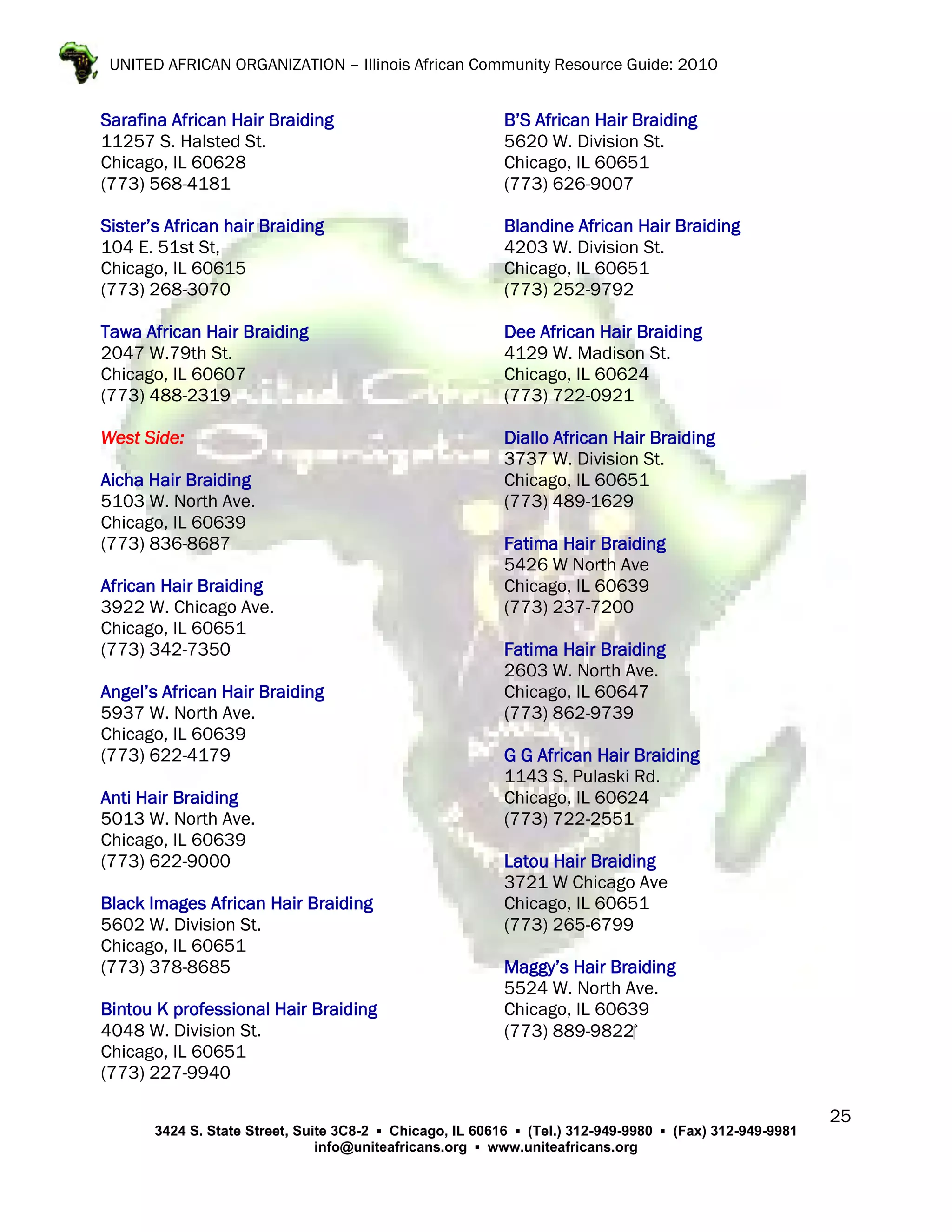 African Community Resource Guide