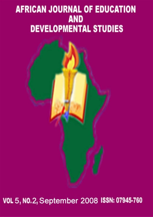 African journal of education and developmental studies volume 5 no 2