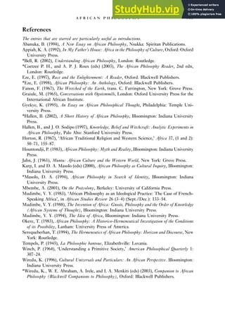 African Introductions African Philosophy | PDF
