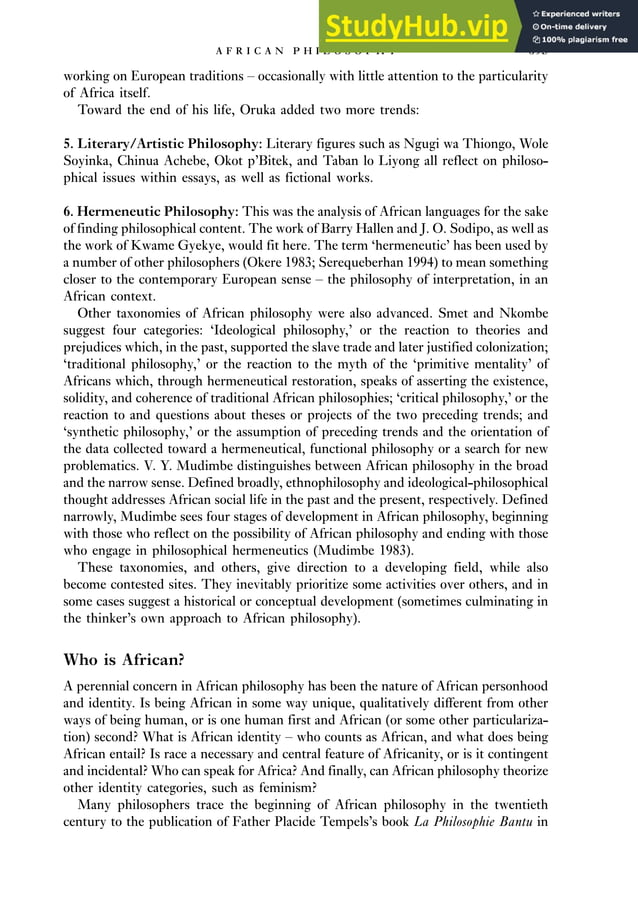 African Philosophy Pdf