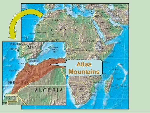 Atlas Mountains Physical Map African Political And Physical Map 7 638