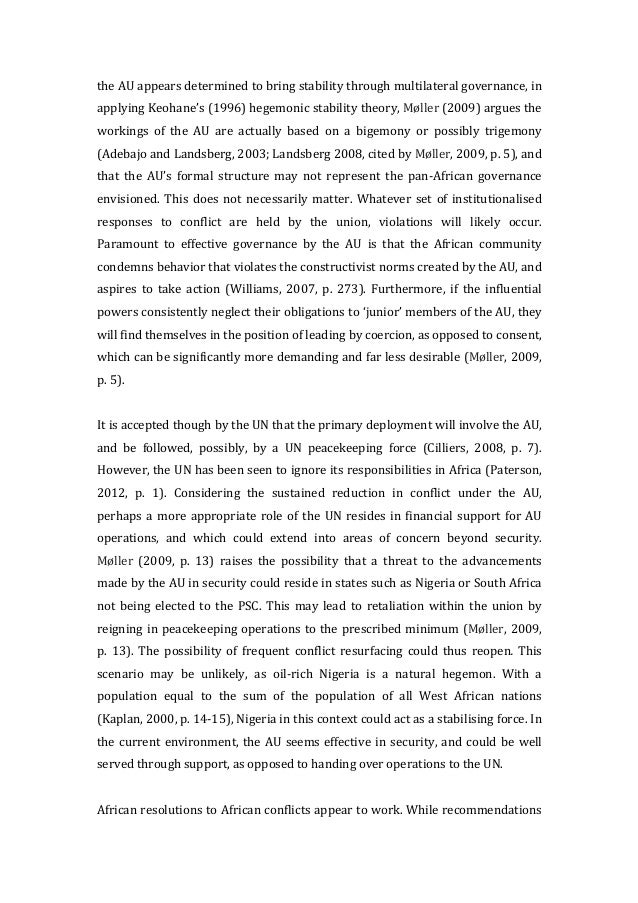 African solutions to african problems