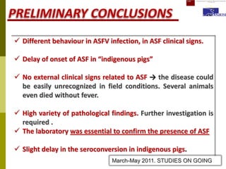 African swine fever (ASF) in Africa: Main activities 2004-2011 | PDF