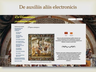 
De auxiliis aliis electronicis
 