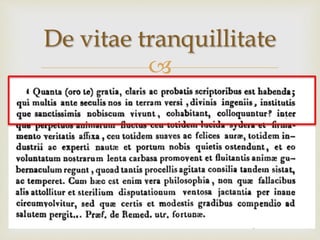 
De vitae tranquillitate
 