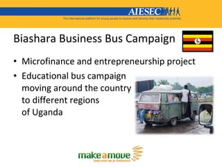 Biashara Business Bus Campaign <ul><li>Microfinance and entrepreneurship project  </li></ul><ul><li>Educational bus campai...