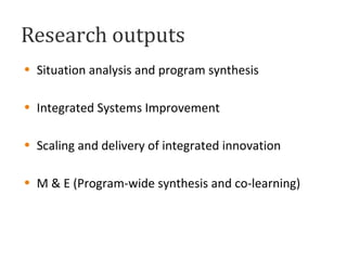 Introducing the Africa RISING research framework 