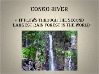 Congo River It flows through the second largest rain forest in the world 