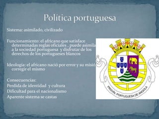 MAPA DE LA CLOLONIZACION DE ÀFRICA 