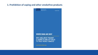1. Prohibition of vaping and other smokefree products
 