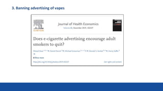 3. Banning advertising of vapes
28
 