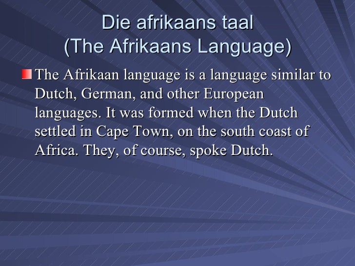 Afrikaans