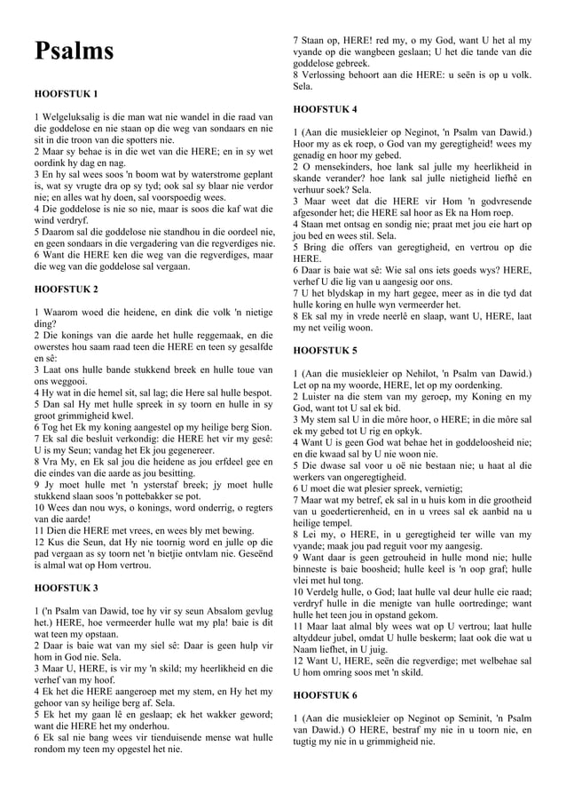 Afrikaans - The Book of Psalms - King James Bible.pdf
