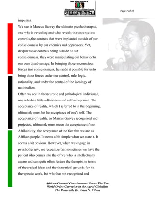 Afrikan centered consciousness versus the new world order | PDF