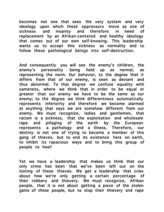 Afrikan-Centered Consciousness Versus The New World Order, Dr Amos ...