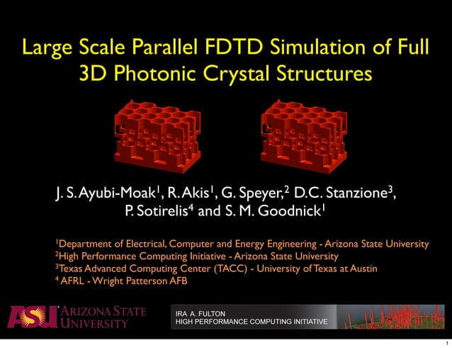 Large Scale Parallel FDTD Simulation of Full 3D Photonic Crystal ...