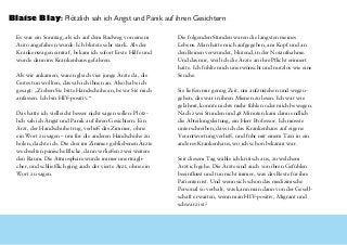 Es war ein Sonntag, als ich auf dem Radweg von einem
Auto angefahren wurde. Ich blutete sehr stark. Als der
Krankenwagen eintraf, bekam ich sofort Erste Hilfe und
wurde dann ins Krankenhaus gefahren.
Als wir ankamen, waren gleich vier junge Ärzte da, die
Gutes tun wollten, das sah ich ihnen an. Also habe ich
gesagt: „Ziehen Sie bitte Handschuhe an, bevor Sie mich
anfassen. Ich bin HIV-positiv.“
Das hätte ich vielleicht besser nicht sagen sollen: Plötz-
lich sah ich Angst und Panik auf ihren Gesichtern. Ein
Arzt, der Handschuhe trug, verließ das Zimmer, ohne
ein Wort zu sagen – um für die anderen Handschuhe zu
holen, dachte ich. Die drei im Zimmer gebliebenen Ärzte
wechselten panische Blicke, dann verließen zwei weitere
den Raum. Die Atmosphäre wurde immer unerträgli-
cher, und schließlich ging auch der vierte Arzt, ohne ein
Wort zu sagen.
Die folgenden Stunden waren die längsten meines
Lebens. Man hatte mich aufgegeben, am Kopf und an
den Beinen verwundet, blutend, in der Notaufnahme.
Und das nur, weil ich die Ärzte an ihre Pflicht erinnert
hatte. Ich fühlte mich unerwünscht und nutzlos wie eine
Seuche.
Sie ließen mir genug Zeit, um aufzustehen und wegzu-
gehen, das war in ihren Mienen zu lesen. Ich war wie
gelähmt, konnte nichts mehr fühlen oder mich bewegen.
Nach zwei Stunden und 48 Minuten kam dann endlich
die Abteilungsleitung, ein Herr Professor. Ich musste
unterschreiben, dass ich das Krankenhaus auf eigene
Verantwortung verließ, und fuhr mit einem Taxi in ein
anderes Krankenhaus, wo ich schon bekannt war.
Seit diesem Tag wähle ich kritisch aus, zu welchem
Arzt ich gehe. Die Ärzte sind auch von ihren Gefühlen
beeinflusst und tun nicht immer, was das Beste für ihre
Patienten ist. Und wenn sich schon das medizinische
Personal so verhält, was kann man dann von der Gesell-
schaft erwarten, wenn man HIV-positiv, Migrant und
schwarz ist?
Blaise Blay: Plötzlich sah ich Angst und Panik auf ihren Gesichtern
 