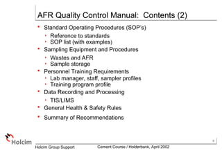 AFR QC - CMC.ppt alternative fuel used in | PPT