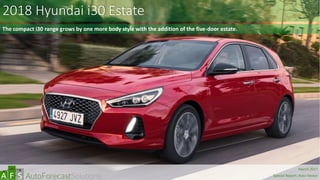 2018 Hyundai i30 Estate
The compact i30 range grows by one more body style with the addition of the five-door estate.
abc
March 2017
Special Report: Auto Shows
 
