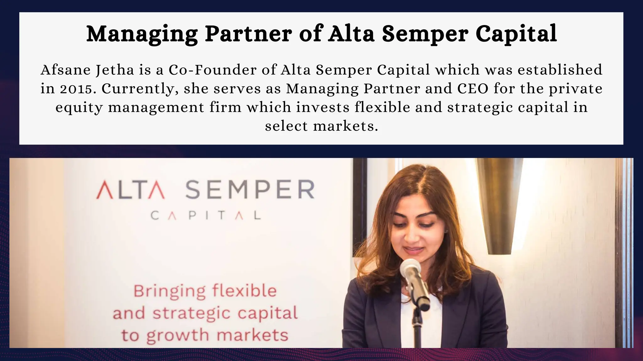 Afsane Jetha - Co-Founder of Alta Semper Capital .pdf