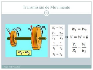 Transmissão de Movimento
                                    21




                                              ou




FOCO-2012 / Física-PUC
 