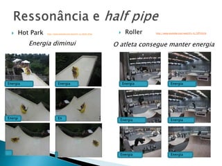    Hot Park   http://www.youtube.com/watch?v=g-SXG9_sChw        Roller   http://www.youtube.com/watch?v=6_TZP5VIj5k




          Energia diminui                                     O atleta consegue manter energia




Energia                   Energia                                  Energia               Energia




Energi                    En
                                                                Energia                  Energia




                                                                Energia                  Energia
 