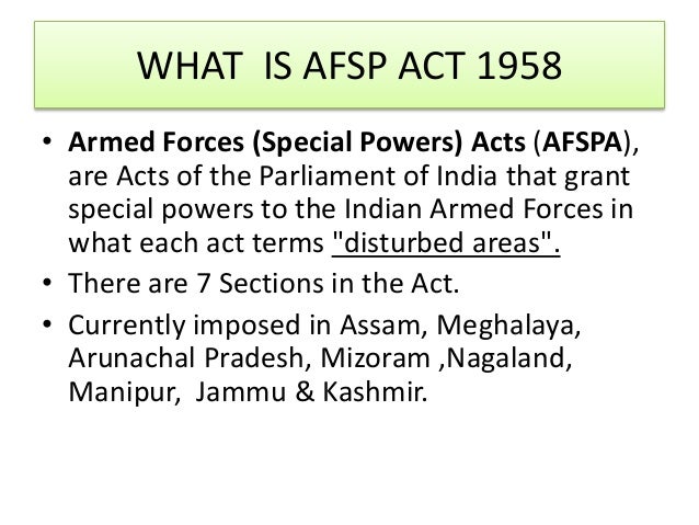 AFSPA ACT 1958 PDF AFSPA ACT 1958 PDF