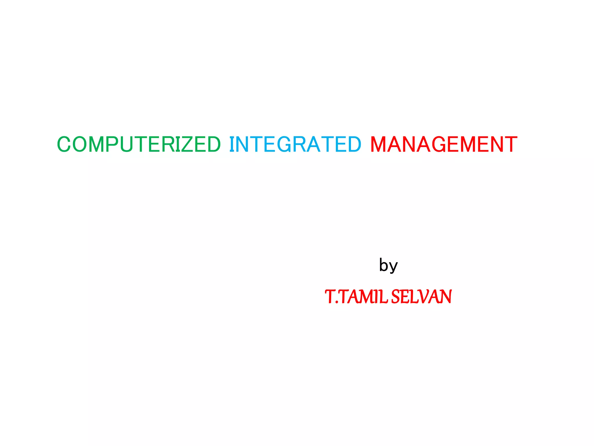 Computer integrated management | PPT