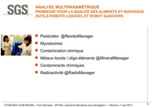 Conférence Yvon Gervaise séminaire AFTAA Rennes 1er juin : Qualité analytique en nutrition animale et laboratoire du futur Slide 30