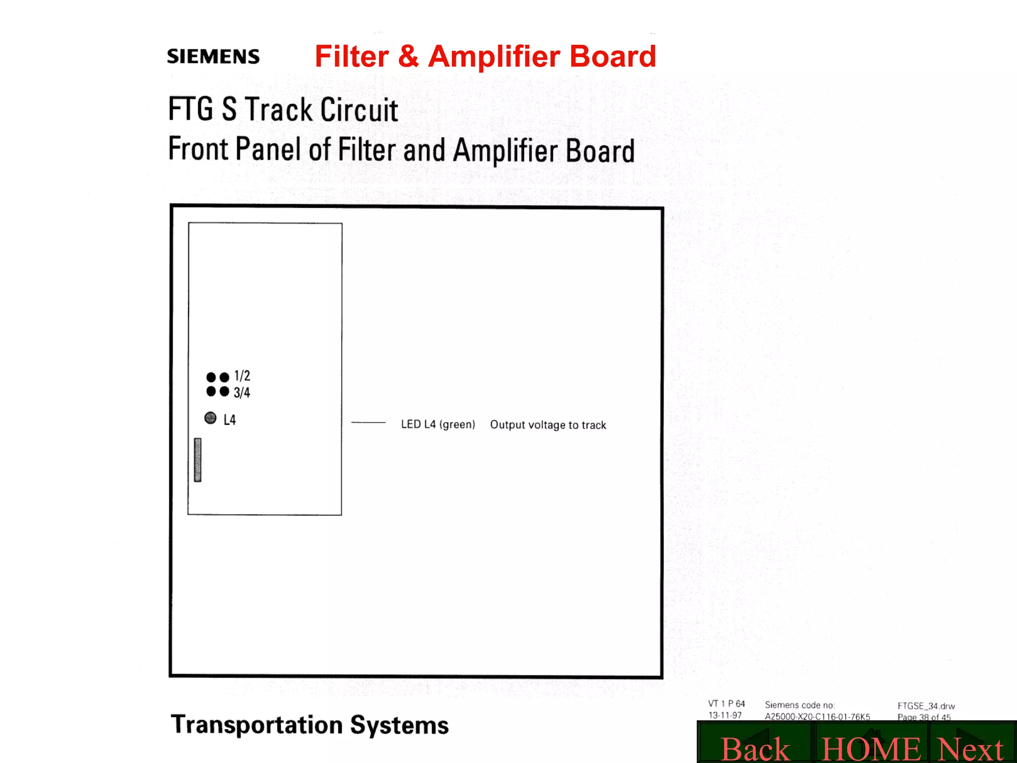 Filter & Amplifier Board Next HOME Back 