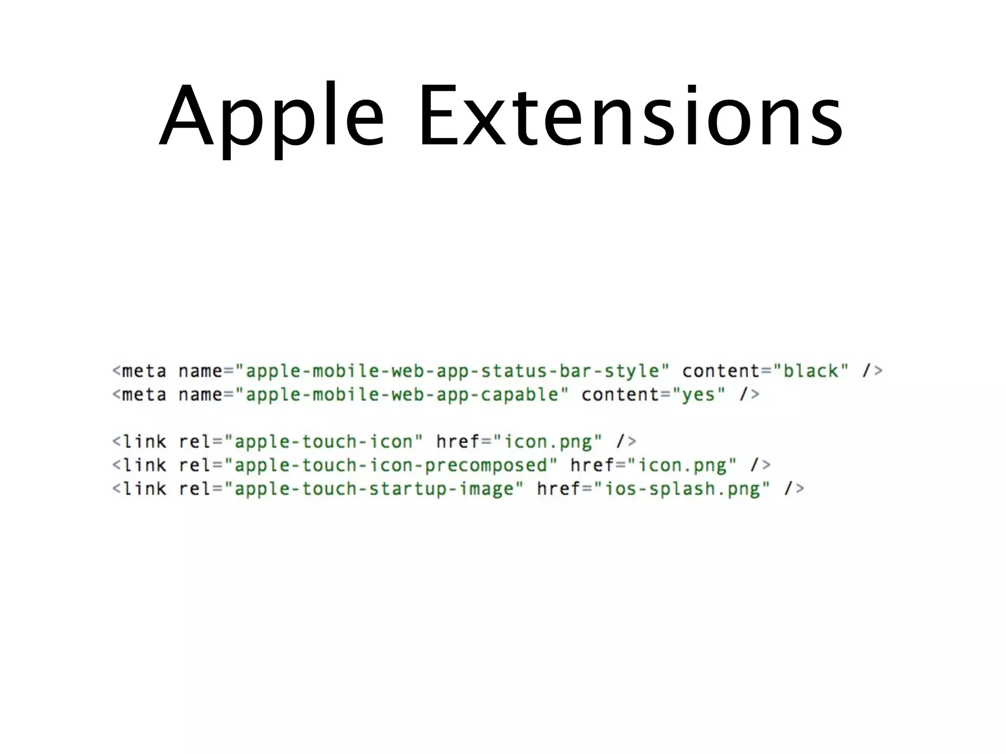 Apple Extensions
 