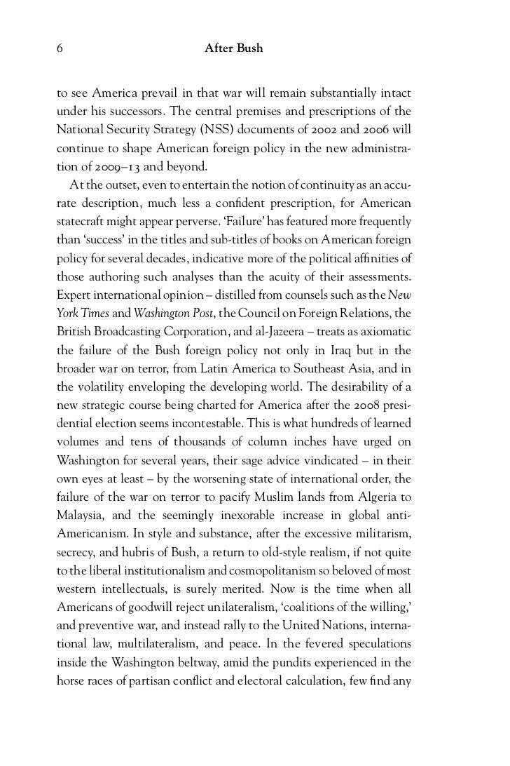The Birthmark Essay After Bush The Case For Continuity In American Foreign Policy National Honors Society Essays also Essay About Nursing Career Us Foreign Policy Essay Us Foreign Policy Essay The Failure Of Response Essay Thesis