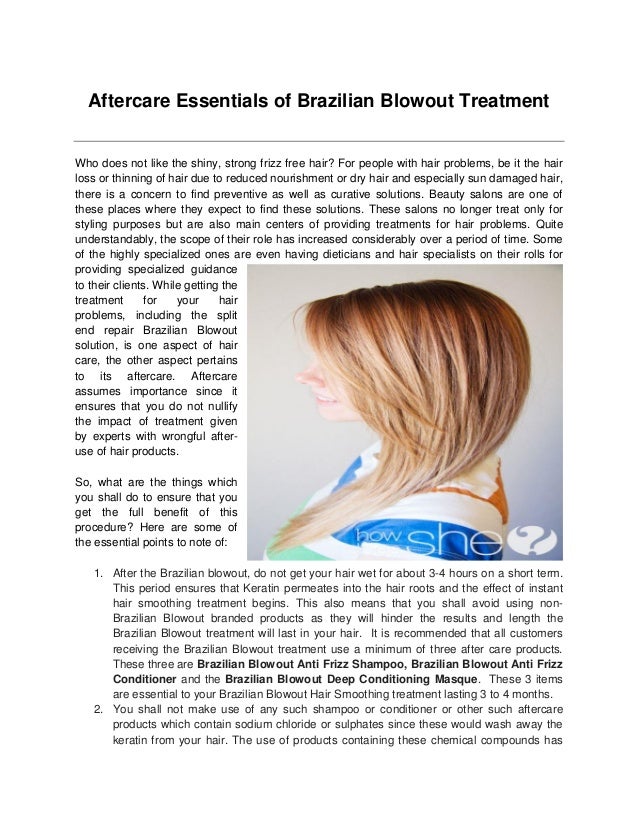 Aftercare essentials of brazilian blowout treatment
