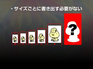 ・サイズごとに書き出す必要がない
？
 