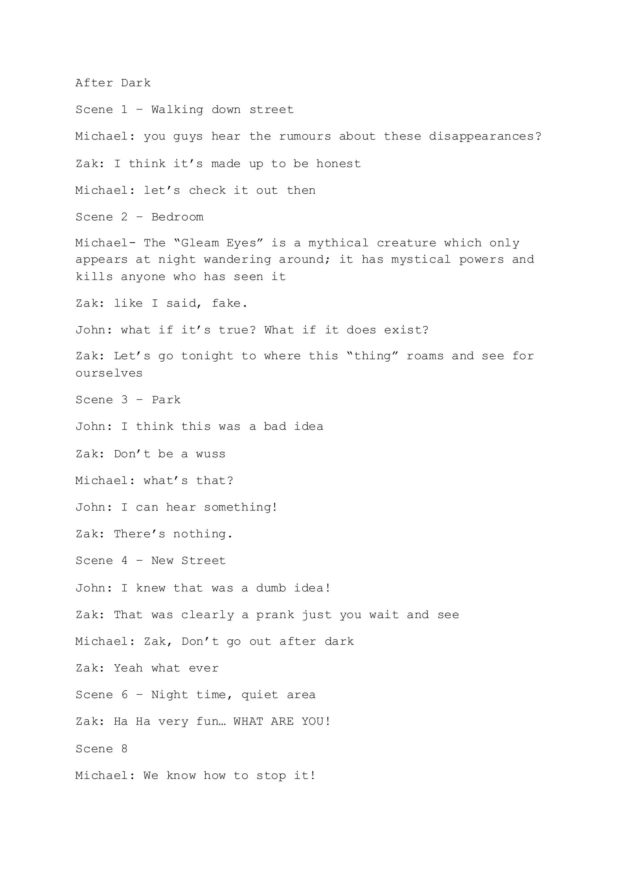 After dark script | DOCX