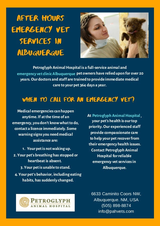 After hours emergency vet services in albuquerque