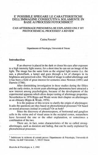 Afterimage paper feresin c. 1992