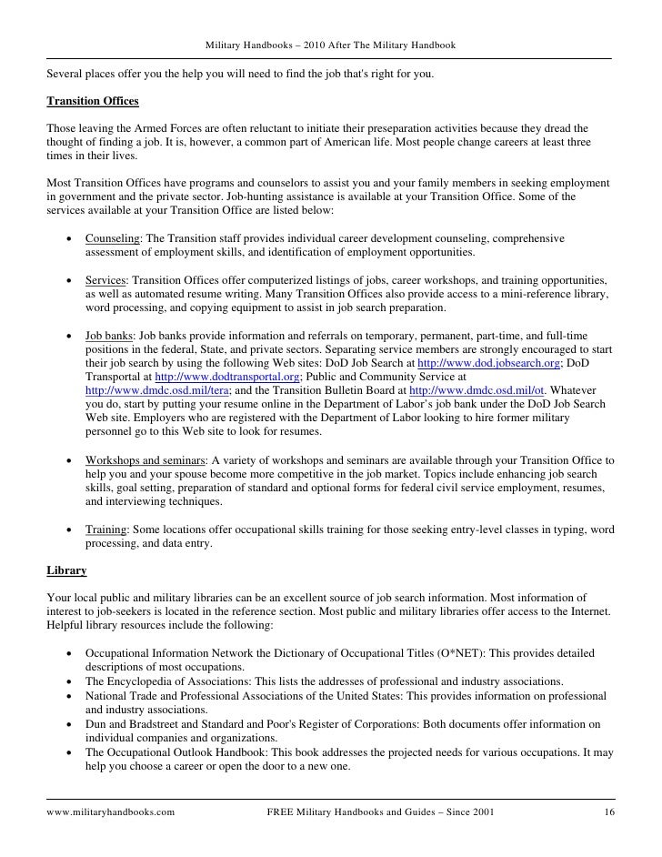 military resume service