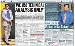 We use algo and technical analysis only: Kapil Khandelwal, www.kapilkhandelwal.com 