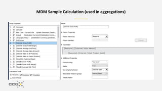 MDM Sample Calculation (used in aggregations)
 