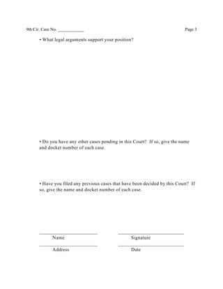 After opening an immigration case for pro se litigants – 9th circuit | PDF