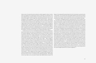 Sherrie Levine is the artist who went the farthest to radically negate the notions of author,      Bowery in Two Inadequate Descriptive Systems from the mid seventies is quite well-known),
 piece and originality, thus questioning the axioms of authorship and authenticity. If we           or Victor Burgin. The connections they make between different scenes that lack sufficient
 look to Walter Benjam’s proposed definition of authenticity, defined by the here and now           indications as to how they should be interpreted or placed, and the loose sentences that
 that mark the original28, Levine’s images fully comply with that proposition. They are exact       accompany those images, invite the viewer to infer new, not yet established meanings.
 photographs of other photographs, a mise en abîme, difficult to resolve. “Appropriation              “The problems in photography today are mostly derived from a sort of scattered confu-
 Art allowed Levine to explore a connection between the works and artists of her choosing,          sion in the area of theory. The series of debates that took place lead to the last set of artistic
 a connection that has sometimes been called Oedipal. For Levine, such a method has a               projects of the seventies, and gave rise to their semiotic, psychoanalytical, and post-structural
 magical quality: they are two superimposed images that aspire to establish an allegorical          arguments. The later response to some of these questions should also be explored, yet, it
 reading of the work. The viewer must then reconstruct the meaning that these photographs           comes in a completely different environment from that in which the discourse originally
 have for the artist, and the connection they may have to her. (…) By marking the images as         arose; so, in a sense, we find ourselves amid a strange kind of anachronism”32, affirms del
“stolen” she gives them authenticity, re-establishing that aura that they would have lost if they   Rio affirms with great precision, with an understanding that many of the trials and tribula-
 were simple reproductions, and granting them the status of unique works, as well as goods.         tions present in photography today were generated many decades ago, and that they are
 Her intention is not to deny such concepts, but to underline that dialectic nature”.29             to be resolved in completely unknown and unforeseen circumstances, in a new global
     In that same vain, we can turn to the Brazilian artist Vik Muniz, who is established in        setting that has arisen with the aid of new technological advances and the development
 New York and creates a very unique kind of Appropriation Art. He takes famous icons from           of the internet. This immaterial revolution, characterized by ubiquity and virtuality, has
 the collective imagination, widely reproduced all over the world, and creates a personal           great repercussions for the art world, particularly susceptible to transformation due to its
 reproduction of the famous image, transforming it into something new, related to the               experimental essence. “One important element for young artists, those born in the seventies
 original representation, but substantially different. In many cases the reproduction is a          and the beginning of the eighties, is that they are facing the urgent call for innovation from
 documentation of the process of creating the image, a kind of performance art that usually         the international art community, facing rather tricky challenges like changing the models
 involves odd, perishable materials, like chocolate, syrup or sugar… “Muniz manages to              and systems of traditional art forms: the model of painting, sculpture and architecture.
 activate our memories using unconscious images that form part of out cultural baggage,             System-wide changes of this scope—that will affect the structural principals of the “classic”
 and his photographs serve both as a catalyst for memory and an element of disruption and           visual and spatial disciplines, (…) mean that these structural innovations are that much
 contrast, given that the deception is revealed at first glance”.30 “His works speak of the         more exciting. On one hand, they respond to a need to reconfigure the sensibilities of the
 permeability of meanings in the world of images, where things are not always what they             modern-day viewer, who demand images that correspond to the current visual systems
 seem. For that reason he often thinks of Goddard’s saying “Ce n’est pas du sange, c’est            (graphics, publicity, photojournalism, cinema, videos, and the web…); and on the other
 du rouge” [this isn’t blood, it’s only red paint]. As we have seen with cinema and television,     hand, the more serious art being produced in the last 10 years is also intimately tied to
 often the real objects are not very convincing when they are shown and don’t seem as they          the new technologies that feed into our present imagination”.33
 really are. At the same time, there are some very versatile materials that can be used to
 represent something they’re not, and may even be more believable than the real material
 they represent”.31 Other categories that have diverged from photography in the last half
 century include works that combine text and image in conceptual projects of greater scope
 than mere memory or record. I’m referring to some outstanding examples—without going
 into too much detail, such as the works of Sophie Calle, Martha Rosler (her piece The



                                                                                                                                                                                                  129
 
