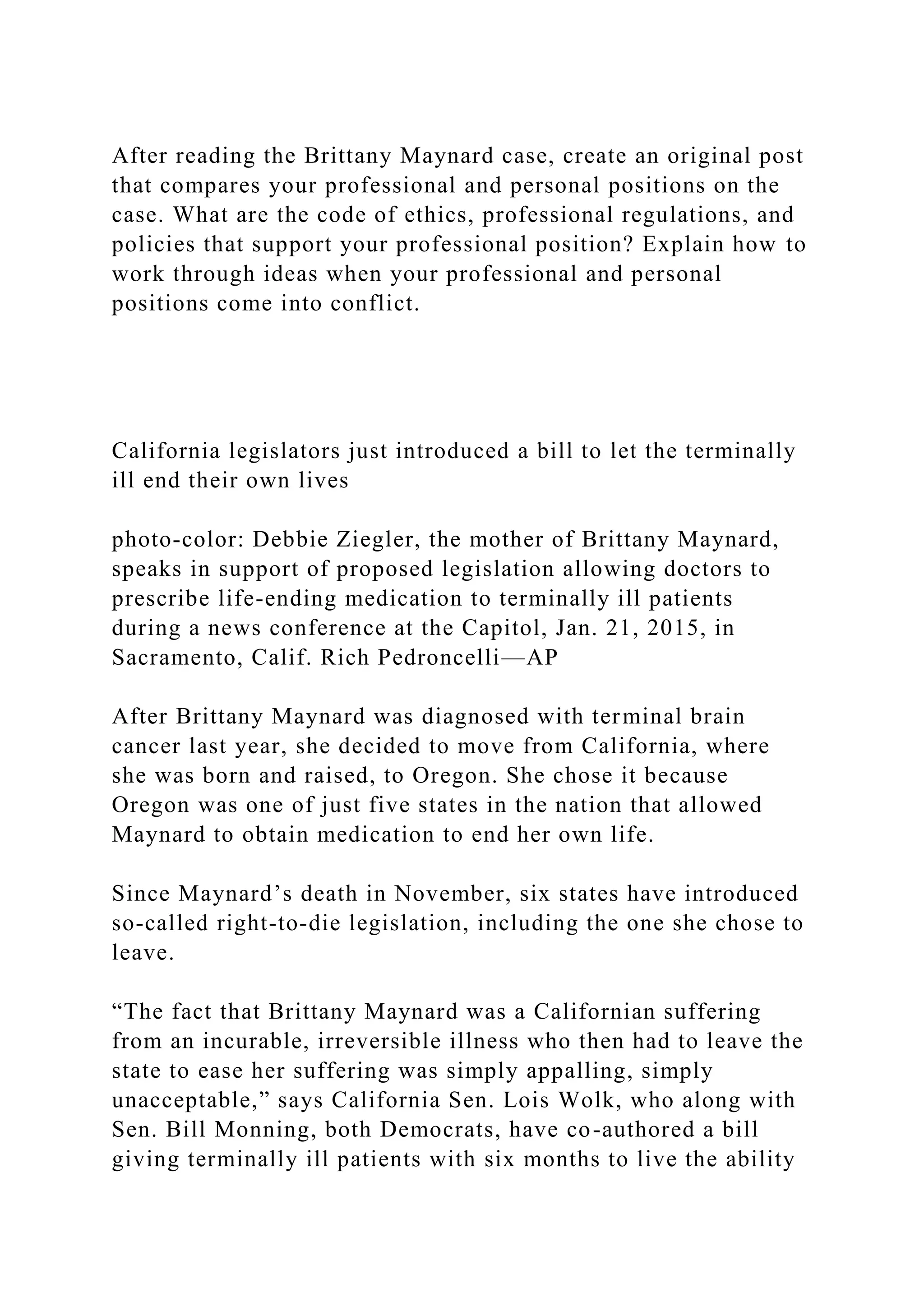 Brittany Maynard Documentary - bmw75av