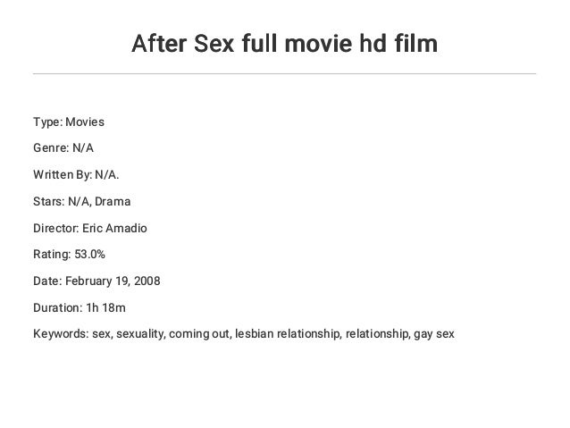 After Sex full movie hd film