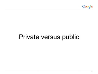 Private versus public



                        11
 