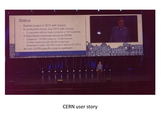 CERN user story 
 