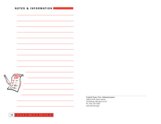 United States Fire Administration
16825 South Seton Avenue
Emmitsburg, Maryland 21727
Ph. (301) 447-1000
www.usfa.fema.gov
N O T E S & I N F O R M AT I O N
____________________________________________________
____________________________________________________
____________________________________________________
____________________________________________________
____________________________________________________
____________________________________________________
____________________________________________________
____________________________________________________
____________________________________________________
____________________________________________________
____________________________________________
__________________________________________
______________________________________________
______________________________________________
________________________________________________
____________________________________________________
____________________________________________________
A F T E R T H E F I R E16
 