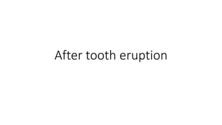 After tooth eruption
 